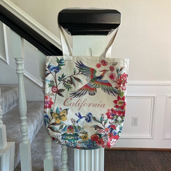 NEW-Johnny Was Floral California Canvas Tote Bag - Picture 4 of 5